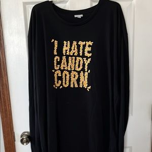 LuLaRoe I HATE CANDY CORN LONG SLEEVE TEE